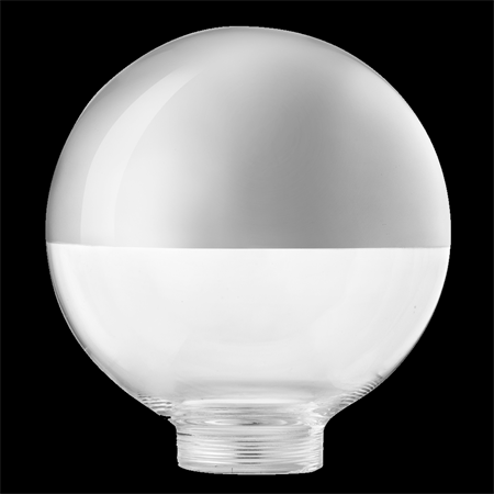 Glob glas 100mm toppförspeglad silver 31,5mm